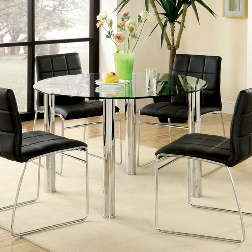 KONA 5 Pc. Round Dining Table Set / CM8320T-BK-5PC