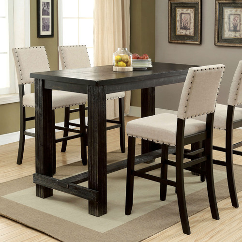 SANIA 4 Pc. Bar Table Set w/ Bench / CM3324BK-BT-4PC