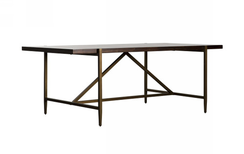 Modrest Shane - Modern Acacia & Brass Dining Table / VGNX-MEMPHIS-20179