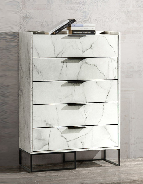 Nova Domus Marbella - Italian Modern White Marble Chest / VGACMARBELLA-CHEST