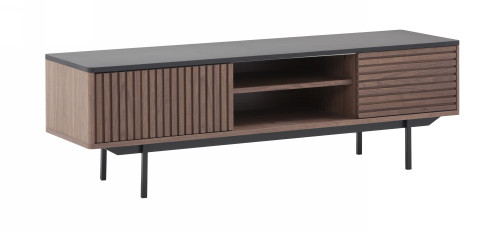 Modrest Maggie - Modern Walnut and Grey TV Stand / VGDWJ9715