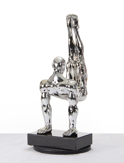 SZ0173 Modern Silver Gymnast-B Sculpture / VGTHSZ0173-SLV