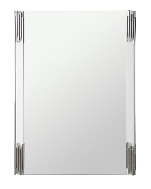Modrest Token - Modern White & Stainless Steel Mirror / VGVCJ815-WHT-MIR