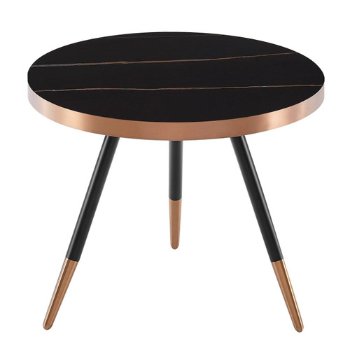 Modrest Cayson - Modern Black Ceramic Small Coffee Table / VGEWCT1015-3BA-BLK-CT-SM