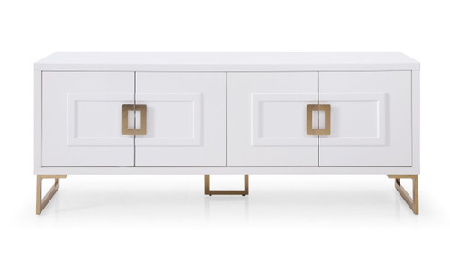 Modrest Leah - Contemporary White High Gloss & Champagne Gold Buffet / VGVCG9111-WHT-BUF