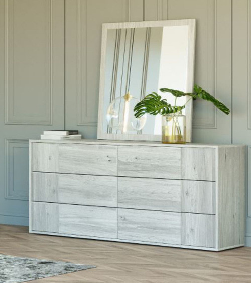 Nova Domus Asus - Modern Italian Dresser & Mirror Set / VGACASUS-DRS-MIR-WHT