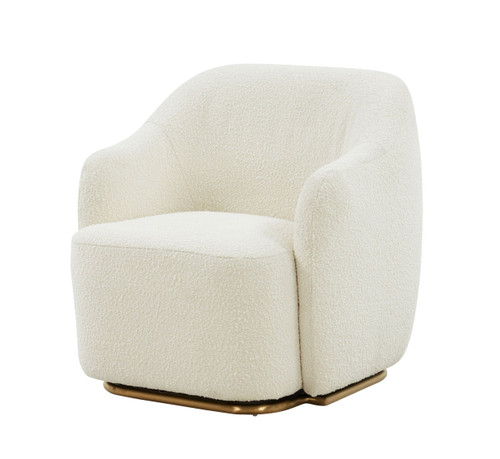 Modrest Masha Modern Off White Sherpa Accent Chair / VGRHAC-538-WHT-1