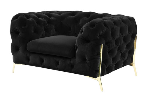 Divani Casa Sheila - Transitional Black Fabric Chair / VGCA1346-BLK-CH