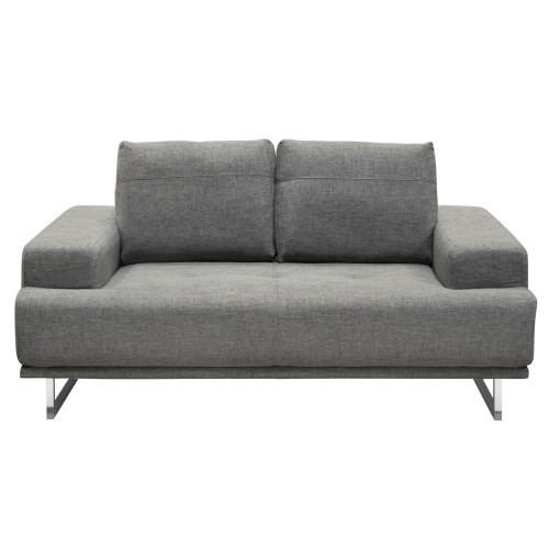 Russo Loveseat w/ Adjustable Seat Backs in Space Grey Fabric / RUSSOLOGR