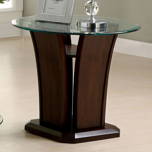 MANHATTAN End Table, Brown Cherry / CM4104E-PK