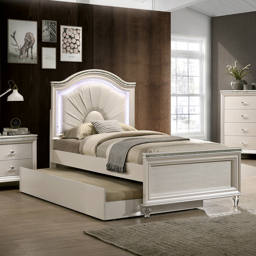 ALLIE Full Bed, Pearl White / CM7901F-BED