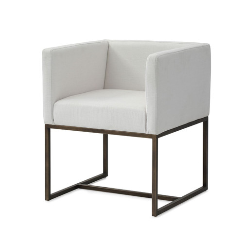 Modrest Marty - Modern Off-White & Copper Antique Brass Dining Chair / VGVCB8368-WHTX-DC