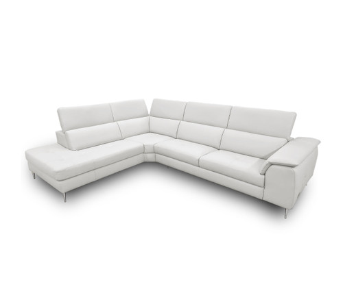 Lamod Italia Viola - Italian Contemporary Grey Leather Left Facing Sectional Sofa / VGCCVIOLA-KIM-GRY-LAF-SECT