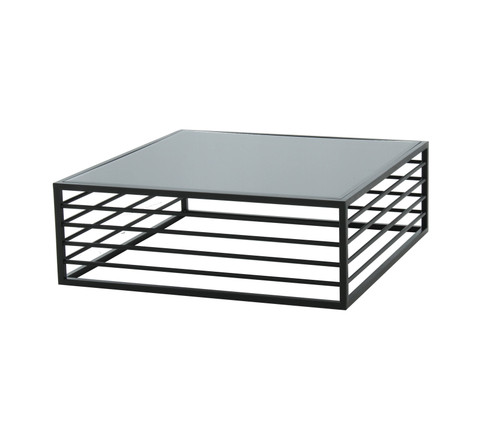 Modrest Malvo - Modern Black + Glass Coffee Table / VGODLZ-215RC-BLK-CT