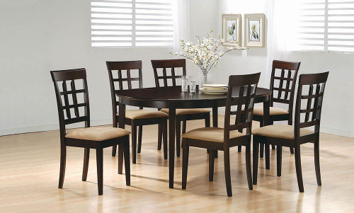 Gabriel Oval 60-inch Extension Leaf Dining Table Cappuccino / CS-100770