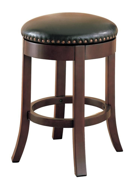 Aboushi Swivel Counter Height Stools with Upholstered Seat Brown (Set of 2) / CS-101059