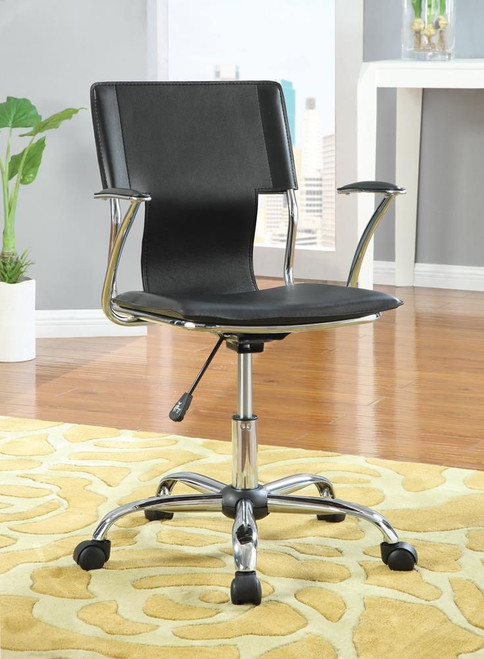 Himari Adjustable Height Office Chair Black and Chrome / CS-800207