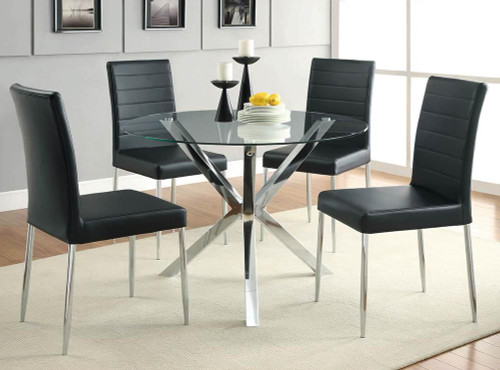 Maston Upholstered Dining Chairs Black (Set of 4) / CS-120767BLK