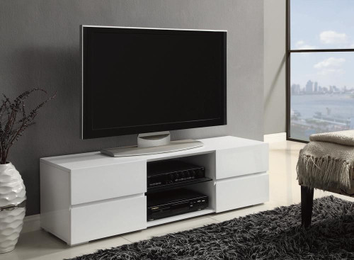 Galvin 4-drawer TV Console Glossy White / CS-700825