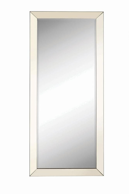 Barnett Rectangular Floor Mirror Silver / CS-901813