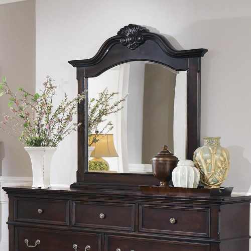 Cambridge Carved Dresser Mirror Cappuccino / CS-203194