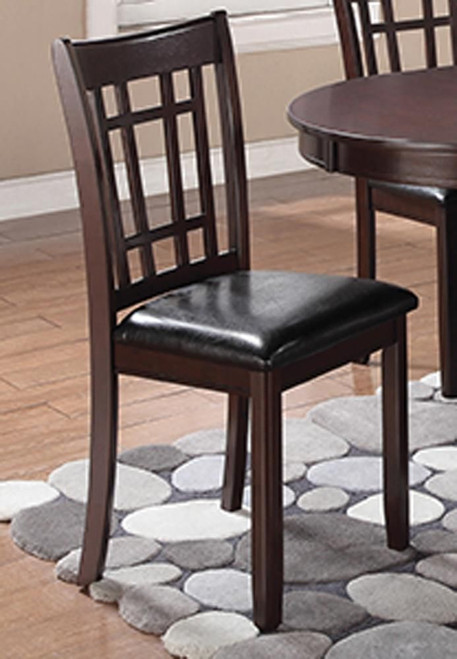 Lavon Padded Dining Side Chairs Espresso and Black (Set of 2) / CS-102672