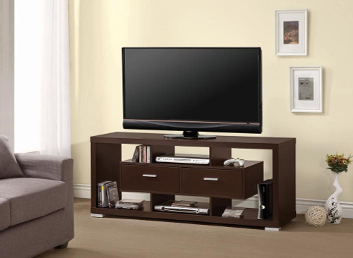 Darien 2-drawer Rectangular TV Console Cappuccino / CS-700112