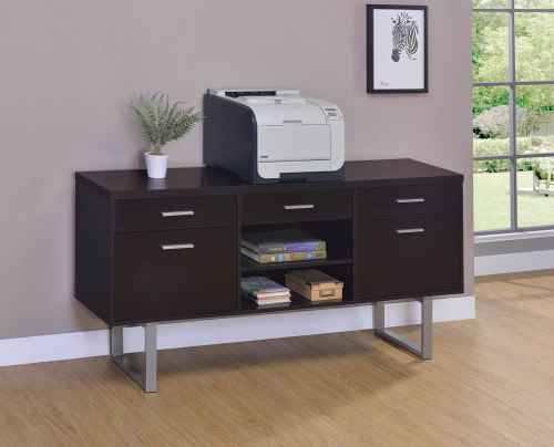 Lawtey 5-drawer Credenza with Adjustable Shelf Cappuccino / CS-801522