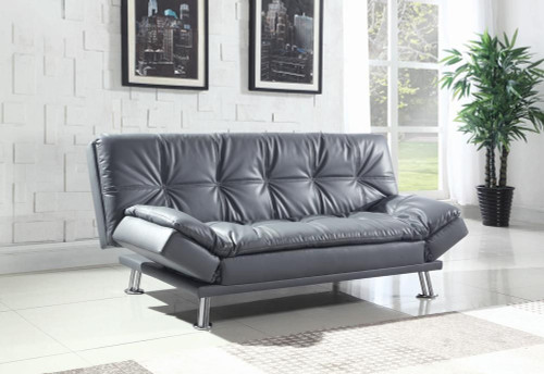 Dilleston Tufted Back Upholstered Sofa Bed Grey / CS-500096