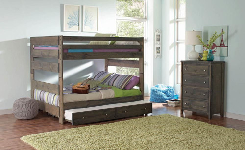 Wrangle Hill 2-drawer Wood Under Bed Storage Gun Smoke / CS-400832