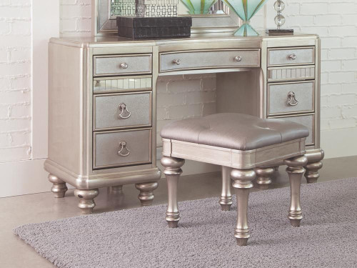 Bling Game 9-drawer Vanity Table Metallic Platinum / CS-204187