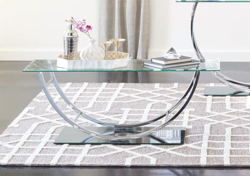 Danville U-shaped Coffee Table Chrome / CS-704988