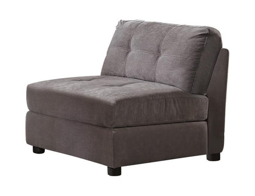 Claude Tufted Cushion Back Armless Chair Dove / CS-551004