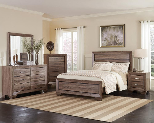 Kauffman 5-piece Queen Bedroom Set Washed Taupe / CS-204191Q-S5