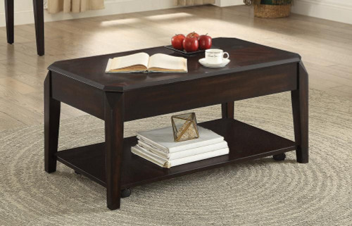 Baylor Lift Top Coffee Table with Hidden Storage Walnut / CS-721048