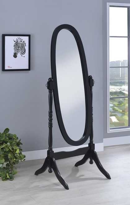 Foyet Oval Cheval Mirror Black / CS-950803