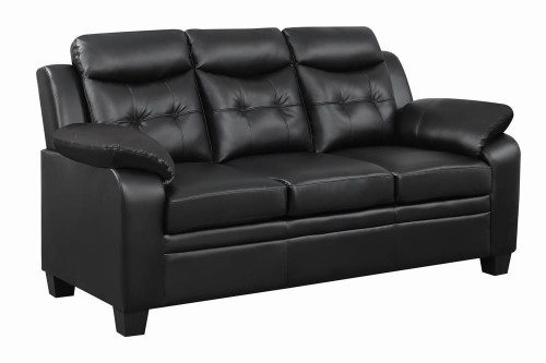 Finley Upholstered Padded Arm Tufted Sofa Black / CS-506551