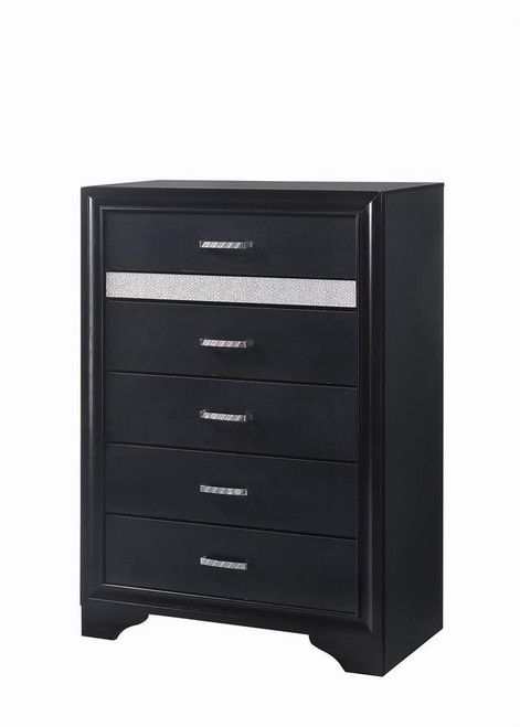 Miranda 5-drawer Bedroom Chest Black / CS-206365