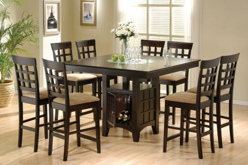 Gabriel 7-piece Square Counter Height Dining Set Cappuccino / CS-100438-S7