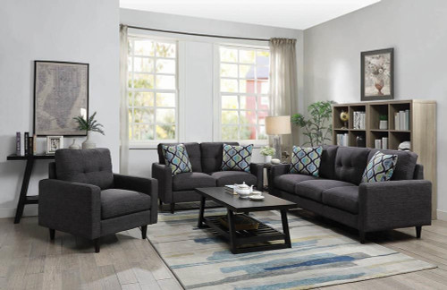 Watsonville Tufted Back Sofa Grey / CS-552001