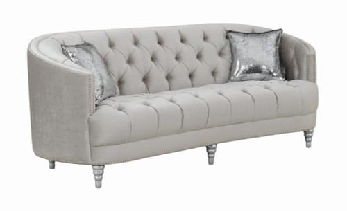 Avonlea Sloped Arm Tufted Sofa Grey / CS-508461