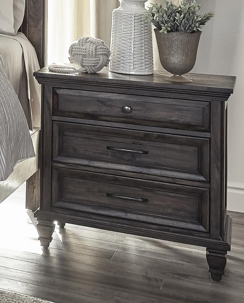 Avenue 3-drawer Nightstand Weathered Burnished Brown / CS-223032