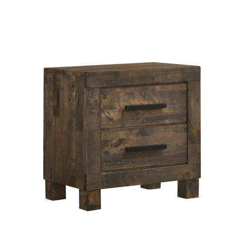 Woodmont 2-drawer Nightstand Rustic Golden Brown / CS-222632