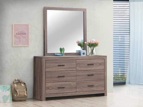 Brantford Dresser Mirror Barrel Oak / CS-207044