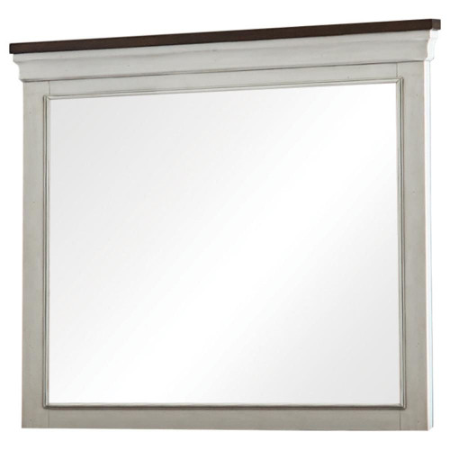 Hillcrest Dresser Mirror Distressed White / CS-223354