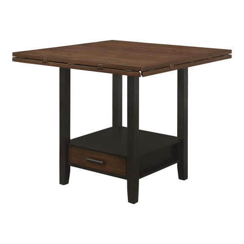 Sanford 60-inch Extension Leaf Counter Dining Table Espresso / CS-192728