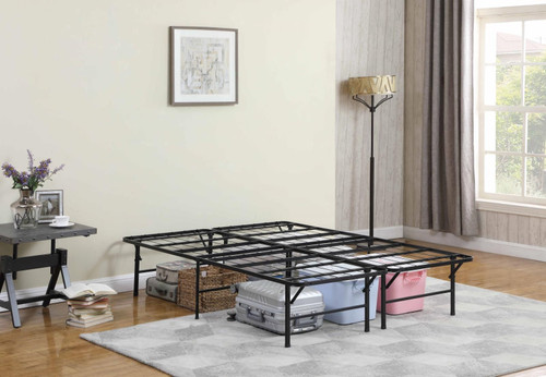 Mabel Metal Queen Mattress Support Platform Bed Black / CS-305957Q