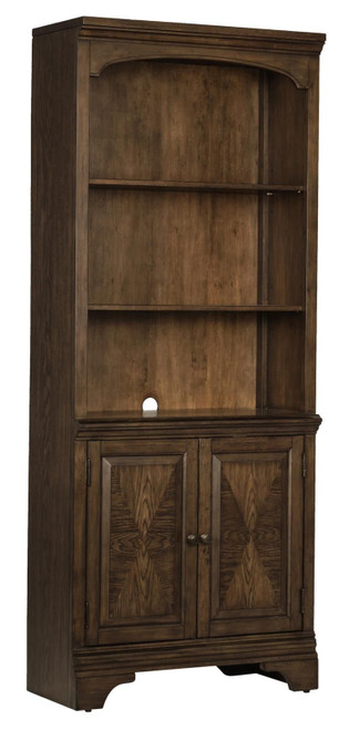Hartshill Bookcase with Cabinet Burnished Oak / CS-881286
