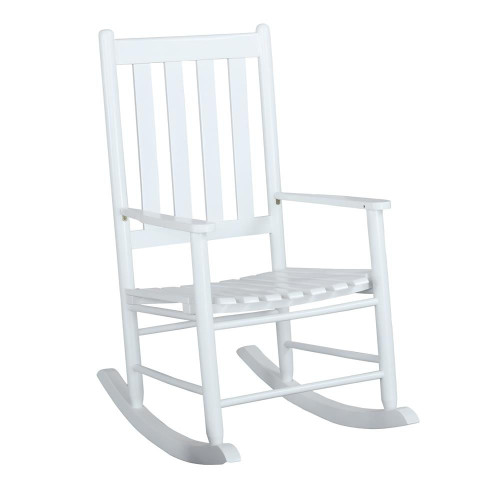 Annie Slat Back Wooden Rocking Chair White / CS-609455