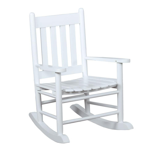 Annie Slat Back Youth Rocking Chair White / CS-609450
